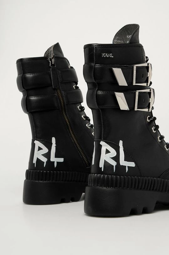 Γυναικεία Μποτάκια Karl Lagerfeld - Δερμάτινα Workers μαύρο 3 Γυναικεία Μποτάκια Karl Lagerfeld - Δερμάτινα Workers μαύρο - Image 3