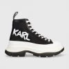 Γυναικεία Ψηλά Πάνινα παπούτσια Karl Lagerfeld Kl42949 Luna μαύρο