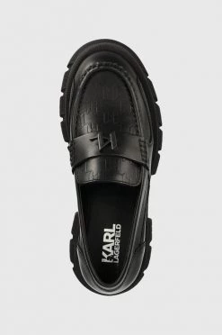 Γυναικεία Μοκασίνια Δερμάτινα μοκασίνια Karl Lagerfeld , χρώμα: μαύρο -Karl Lagerfeld Κατάστημα unnamed file 1059