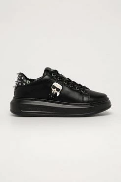 Γυναικεία Sneakers Karl Lagerfeld - Δερμάτινα παπούτσια μαύρο
