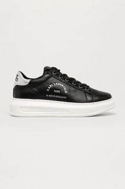 Γυναικεία Sneakers Karl Lagerfeld - Δερμάτινα παπούτσια μαύρο