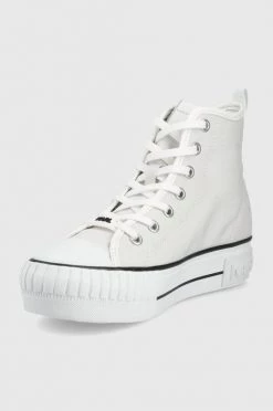 Γυναικεία Ψηλά Πάνινα παπούτσια Karl Lagerfeld Kampus Max χρώμα: άσπρο -Karl Lagerfeld Κατάστημα unnamed file 1278