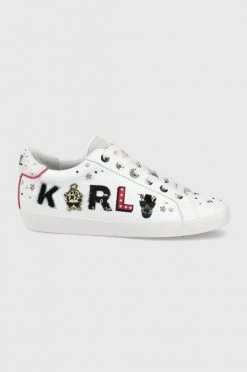Γυναικεία Sneakers Δερμάτινα παπούτσια Karl Lagerfeld Skool άσπρο