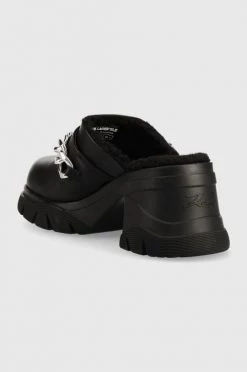 Γυναικεία Σαγιονάρες Δερμάτινες παντόφλες Karl Lagerfeld γυναικεία, χρώμα: μαύρο -Karl Lagerfeld Κατάστημα unnamed file 1816