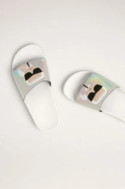 Γυναικεία Σαγιονάρες Παντόφλες Karl Lagerfeld χρώμα: ασημί -Karl Lagerfeld Κατάστημα unnamed file 1965