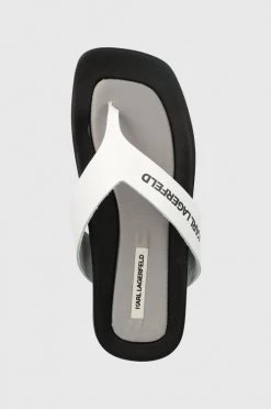 Γυναικεία Δίχαλο Δερμάτινες σαγιονάρες Karl Lagerfeld Lido χρώμα: άσπρο -Karl Lagerfeld Κατάστημα unnamed file 1999