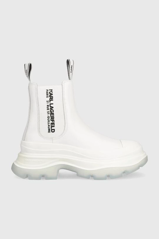 Γυναικεία Μποτάκια Μπότες τσέλσι Karl Lagerfeld Luna άσπρο 1 Γυναικεία Μποτάκια Μπότες τσέλσι Karl Lagerfeld Luna άσπρο