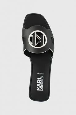 Γυναικεία Σαγιονάρες Δερμάτινες παντόφλες Karl Lagerfeld Skoot Ii χρώμα: μαύρο -Karl Lagerfeld Κατάστημα unnamed file 2032