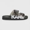 Γυναικεία Σαγιονάρες Παντόφλες Karl Lagerfeld Jelly Strap χρώμα: μαύρο