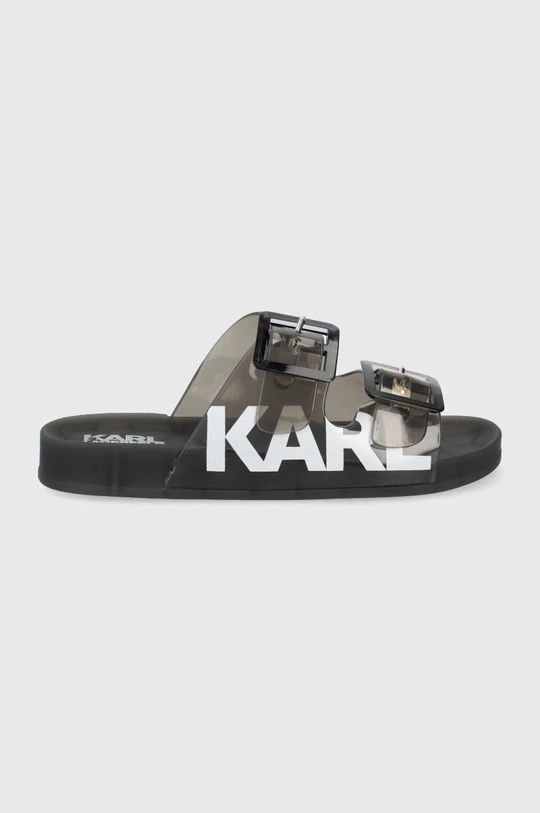 Γυναικεία Σαγιονάρες Παντόφλες Karl Lagerfeld Jelly Strap χρώμα: μαύρο 1 Γυναικεία Σαγιονάρες Παντόφλες Karl Lagerfeld Jelly Strap χρώμα: μαύρο