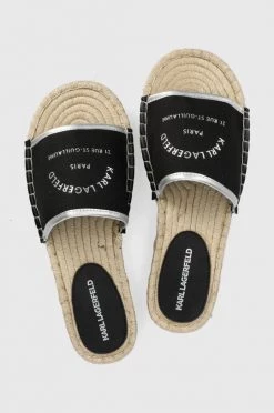 Γυναικεία Σαγιονάρες Παντόφλες Karl Lagerfeld Kamini Kc χρώμα: μαύρο -Karl Lagerfeld Κατάστημα unnamed file 2047