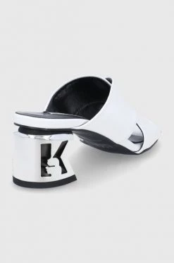 Γυναικεία Σαγιονάρες Karl Lagerfeld - Δερμάτινες παντόφλες Karl Lagerfeld - Δερμάτινες παντόφλες λευκό -Karl Lagerfeld Κατάστημα unnamed file 2109