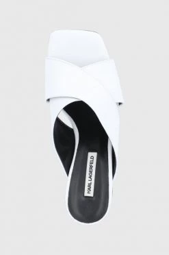 Γυναικεία Σαγιονάρες Karl Lagerfeld - Δερμάτινες παντόφλες Karl Lagerfeld - Δερμάτινες παντόφλες λευκό -Karl Lagerfeld Κατάστημα unnamed file 2110