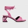 Γυναικεία Πέδιλα με τακούνι Karl Lagerfeld - Σανδάλια φούξια