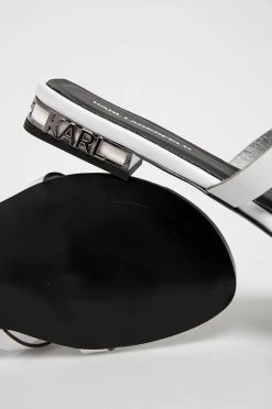 Γυναικεία Σαγιονάρες Δερμάτινες παντόφλες Karl Lagerfeld χρώμα: άσπρο -Karl Lagerfeld Κατάστημα unnamed file 2141