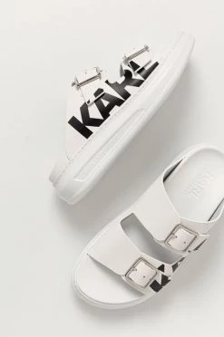 Γυναικεία Σαγιονάρες Δερμάτινες παντόφλες Karl Lagerfeld χρώμα: άσπρο -Karl Lagerfeld Κατάστημα unnamed file 2153