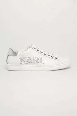 Γυναικεία Sneakers Karl Lagerfeld - Δερμάτινα παπούτσια λευκό