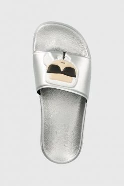 Γυναικεία Σαγιονάρες Παντόφλες Karl Lagerfeld Kondominium χρώμα: ασημί -Karl Lagerfeld Κατάστημα unnamed file 2192