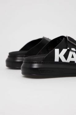 Γυναικεία Σαγιονάρες Δερμάτινες παντόφλες Karl Lagerfeld χρώμα: μαύρο -Karl Lagerfeld Κατάστημα unnamed file 2224