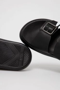 Γυναικεία Σαγιονάρες Δερμάτινες παντόφλες Karl Lagerfeld χρώμα: μαύρο -Karl Lagerfeld Κατάστημα unnamed file 2225