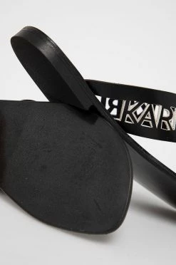 Γυναικεία Δίχαλο Δερμάτινες σαγιονάρες Karl Lagerfeld χρώμα: μαύρο -Karl Lagerfeld Κατάστημα unnamed file 2289