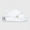 Γυναικεία Σανδάλια Karl Lagerfeld K-blok Wedge χρώμα: άσπρο