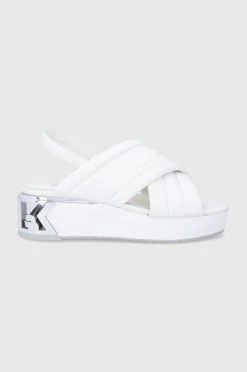 Γυναικεία Σανδάλια Karl Lagerfeld K-blok Wedge χρώμα: άσπρο