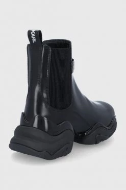 Γυναικεία Μποτάκια Δερμάτινες μπότες Τσέλσι Karl Lagerfeld GEMINI χρώμα: μαύρο -Karl Lagerfeld Κατάστημα unnamed file 274