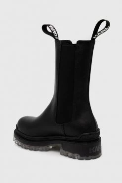 Γυναικεία Μποτάκια Δερμάτινα Workers Karl Lagerfeld χρώμα: μαύρο -Karl Lagerfeld Κατάστημα unnamed file 308