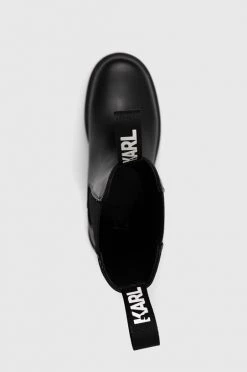 Γυναικεία Μποτάκια Δερμάτινα Workers Karl Lagerfeld χρώμα: μαύρο -Karl Lagerfeld Κατάστημα unnamed file 309