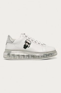 Γυναικεία Sneakers Karl Lagerfeld - Δερμάτινα παπούτσια λευκό