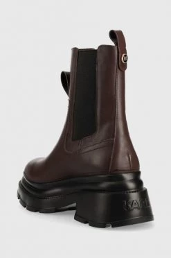 Γυναικεία Μποτάκια Δερμάτινες μπότες τσέλσι Karl Lagerfeld Danton χρώμα: καφέ -Karl Lagerfeld Κατάστημα unnamed file 396