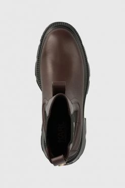 Γυναικεία Μποτάκια Δερμάτινες μπότες τσέλσι Karl Lagerfeld Danton χρώμα: καφέ -Karl Lagerfeld Κατάστημα unnamed file 397