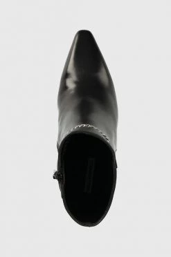 Γυναικεία Μποτάκια Δερμάτινες μπότες Karl Lagerfeld Verona χρώμα: μαύρο -Karl Lagerfeld Κατάστημα unnamed file 412