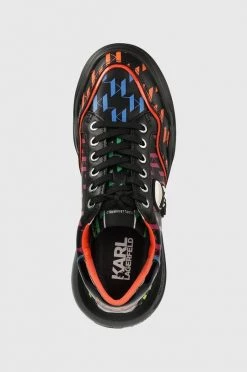 Γυναικεία Sneakers Δερμάτινα αθλητικά παπούτσια Karl Lagerfeld Run , χρώμα: μαύρο -Karl Lagerfeld Κατάστημα unnamed file 441