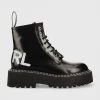 Γυναικεία Μποτάκια Δερμάτινα Workers Karl Lagerfeld Patrol Ii μαύρο