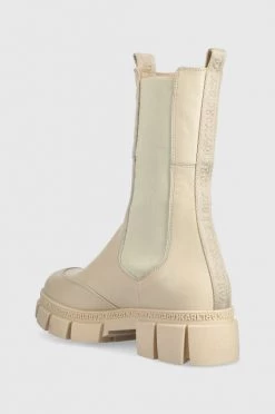 Γυναικεία Μποτάκια Δερμάτινες μπότες τσέλσι Karl Lagerfeld Aria χρώμα: μπεζ -Karl Lagerfeld Κατάστημα unnamed file 551