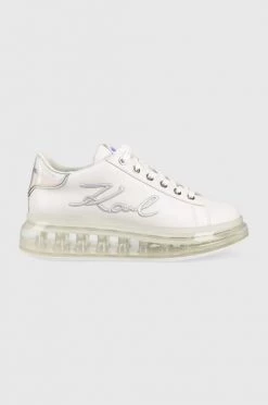 Γυναικεία Sneakers Δερμάτινα αθλητικά παπούτσια Karl Lagerfeld Kapri Kushion άσπρο