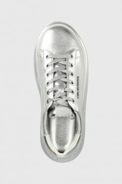 Γυναικεία Sneakers Δερμάτινα αθλητικά παπούτσια Karl Lagerfeld Kapri ασημί -Karl Lagerfeld Κατάστημα unnamed file 572