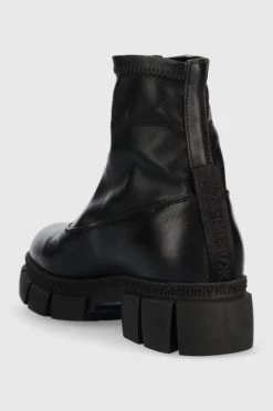 Γυναικεία Μποτάκια Δερμάτινες μπότες Karl Lagerfeld Aria χρώμα: μαύρο -Karl Lagerfeld Κατάστημα unnamed file 606