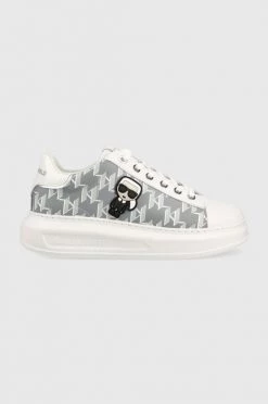 Γυναικεία Sneakers Δερμάτινα αθλητικά παπούτσια Karl Lagerfeld Kapri γκρι