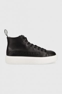 Γυναικεία Sneakers Δερμάτινα αθλητικά παπούτσια Karl Lagerfeld Maxi Kup μαύρο