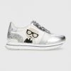Γυναικεία Sneakers Δερμάτινα αθλητικά παπούτσια Karl Lagerfeld Velocita Ii ασημί
