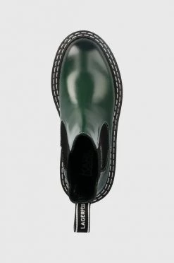 Γυναικεία Μποτάκια Δερμάτινες μπότες τσέλσι Karl Lagerfeld Patrol Ii χρώμα: πράσινο -Karl Lagerfeld Κατάστημα unnamed file 716