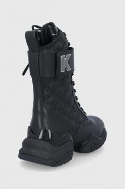 Γυναικεία Μποτάκια Δερμάτινα Workers Karl Lagerfeld χρώμα: μαύρο -Karl Lagerfeld Κατάστημα unnamed file 887