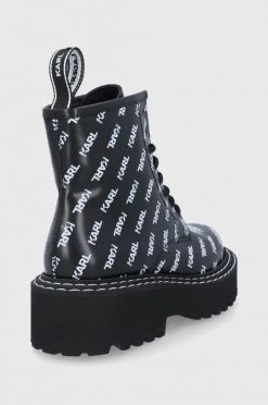 Γυναικεία Μποτάκια Δερμάτινα Workers Karl Lagerfeld PATROL II χρώμα: μαύρο -Karl Lagerfeld Κατάστημα unnamed file 901