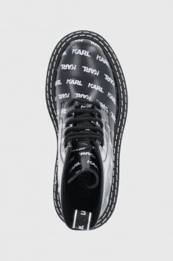 Γυναικεία Μποτάκια Δερμάτινα Workers Karl Lagerfeld PATROL II χρώμα: μαύρο -Karl Lagerfeld Κατάστημα unnamed file 902