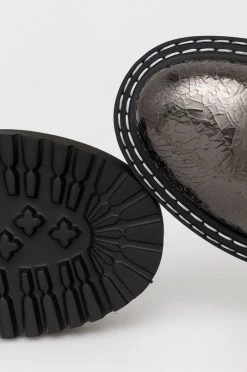 Γυναικεία Μποτάκια Δερμάτινα Workers Karl Lagerfeld χρώμα: ασημί -Karl Lagerfeld Κατάστημα unnamed file 951