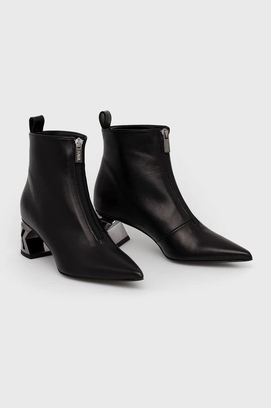 Γυναικεία Μποτάκια Δερμάτινες μπότες Karl Lagerfeld χρώμα: μαύρο 2 Γυναικεία Μποτάκια Δερμάτινες μπότες Karl Lagerfeld χρώμα: μαύρο - Image 2